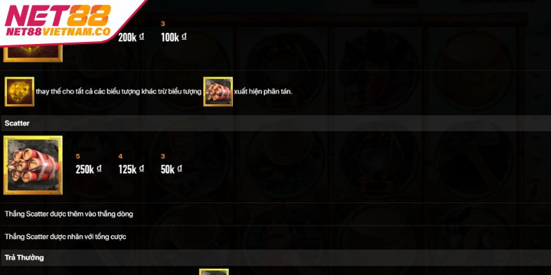 Biểu tượng Scatter nhận thưởng cao