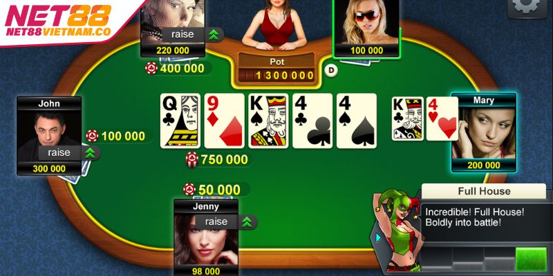 Một số thuật ngữ game bài Poker hỗ trợ cá cược tại NET88