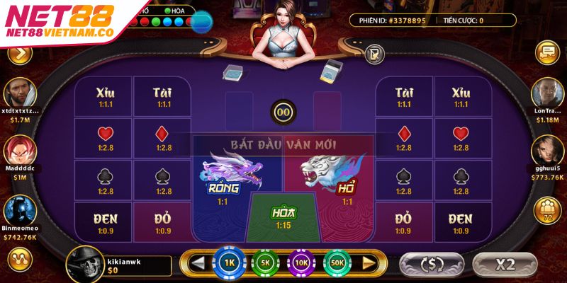 Quy tắc tính điểm trong Rồng Hổ NET88