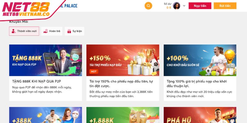 Tạo tài khoản NET88 tham gia khuyến mãi